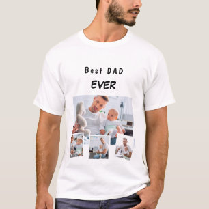 T-shirt Père père père famille photo collage