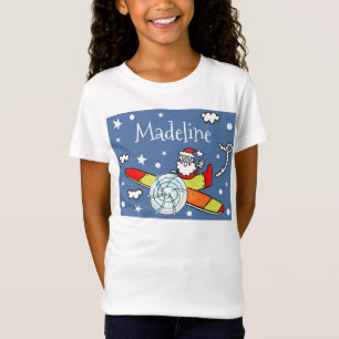 T-Shirt Père personnalisé Noël Père Noël Père Noël Avion