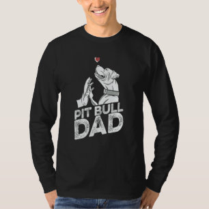 T-shirt Père Pit Bull Race de Chien Pitbull Interdiction