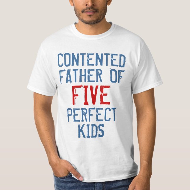 T-SHIRT PÈRE SATISFAIT DES ENFANTS PARFAITS (Devant)