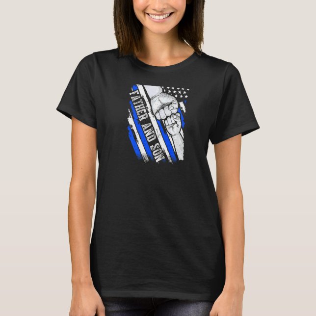 T-shirt Père Son Incassable obligation Usa Drapeau Patriot (Devant)