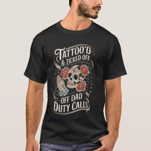 T-shirt Père tatoué amateur de tatouage machine en train d