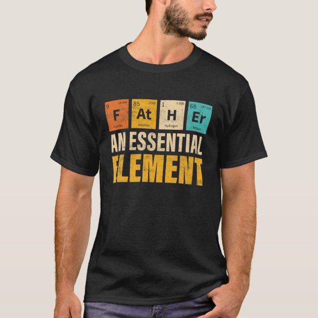 T-shirt Père Un Élément Essentiel Cool Tableau Périodique  (Devant)