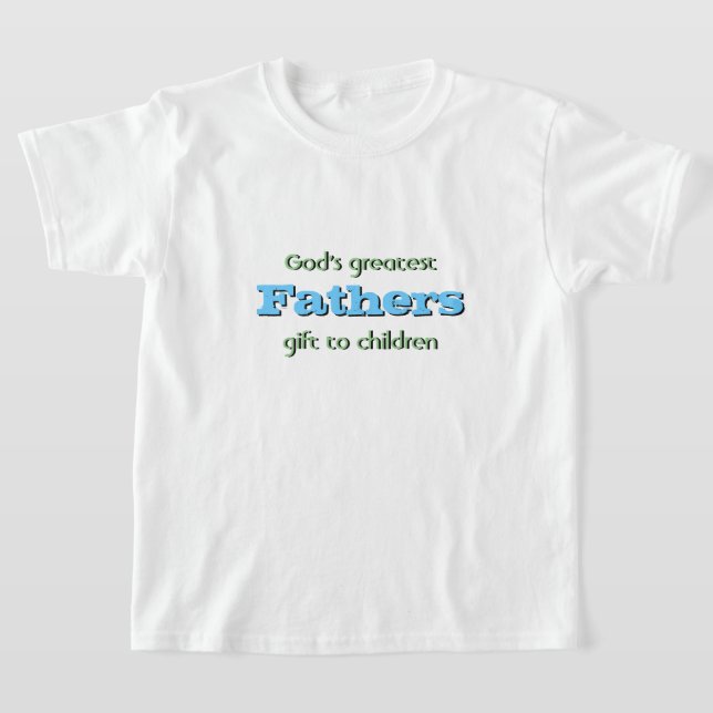 T-shirt Pères de Noël Le plus grand don de Dieu aux enfant (Poser)