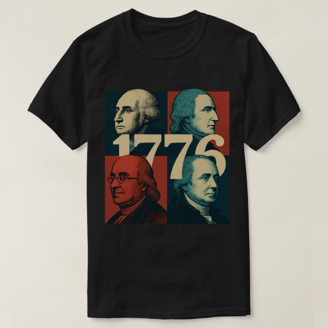 T-shirt Pères fondateurs de 1776 (Design devant)