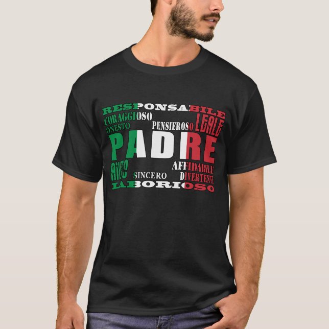 T-shirt Pères italiens : Qualités (Devant)