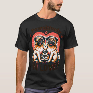 T-shirt Perfection du couple de Pug - Illustra de l'amour 