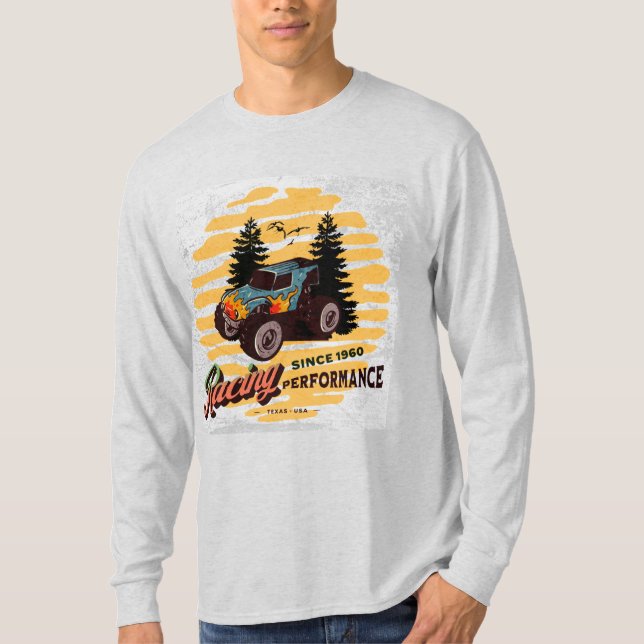 T-shirt Performance de course depuis 1960 pour lui gris cl (Devant)
