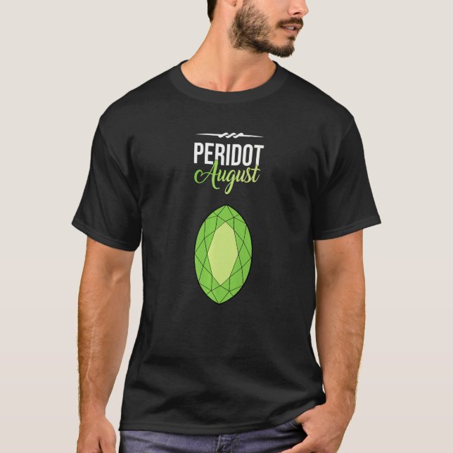 T-shirt Peridot Gem August Crystal Collector Gemstone (Devant)