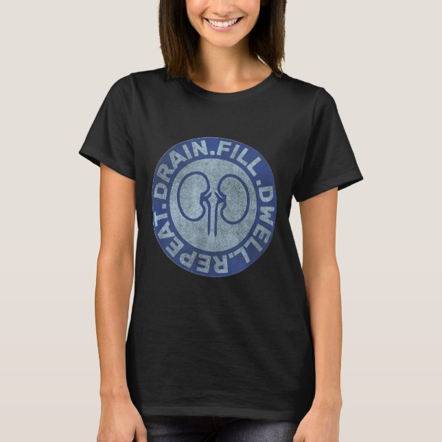 T-shirt Peritoneal Dialysis Nurse Funny Quote - Black, Uni (Devant)
