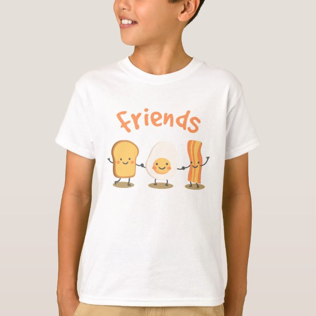 T-shirt Perle blanche d'oeuf frit meilleur ami (Devant)