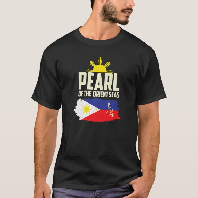 T-shirt Perle de la mer d'Orient Philippines Filipino Orig (Devant)