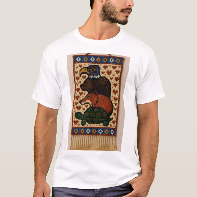 T-shirt Perles animales Totem (Devant)