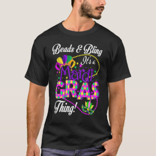 T-shirt Perles Et Laver Son Mardi Gras Thé Mardi Gras
