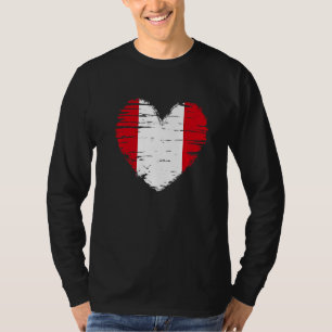 T-shirt Pérou Coeur Drapeau péruvien Fierté péruvienne