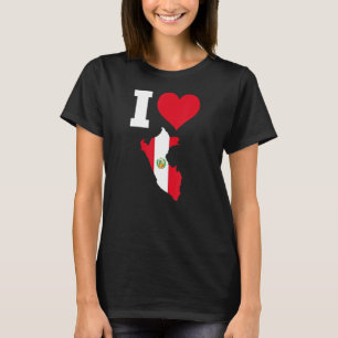T-shirt Pérou Drapeau pour Pérou I Love Pérou