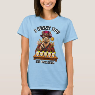 T-shirt Pérou Je Vous Veux Pisco Sour Llama Inka 1821 Tee