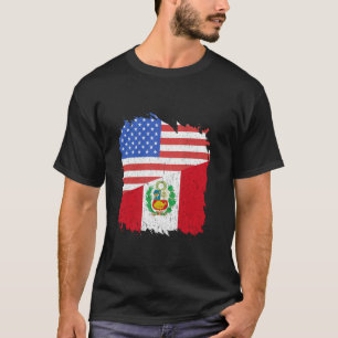 T-shirt Pérou USA Amérique Drapeau Péruvien Fierté Péruvie