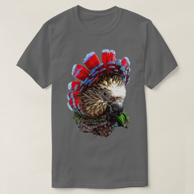 T-shirt Perroquet à tête rouge Perroquet à tête rouge Un o (Design devant)