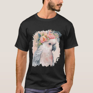 T-shirt Perroquet Artistic Cockatoo Oiseau Couronne de Fle