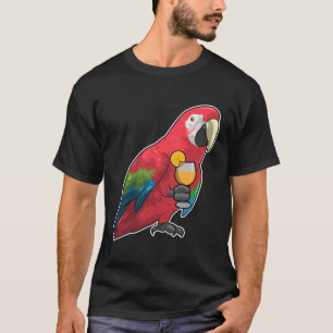 T-shirt Perroquet au verre de jus d'orange