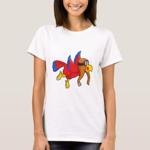 T-shirt Perroquet au vol en tant que pilote