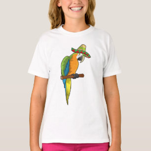 T-shirt Perroquet avec casquette de paille
