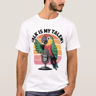 T-shirt Perroquet avec conception microphone