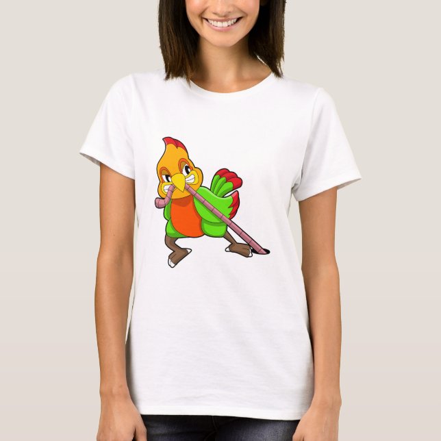 T-shirt Perroquet avec ver (Devant)