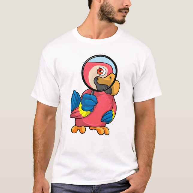 T-shirt Perroquet avec verre de nivellement (Devant)