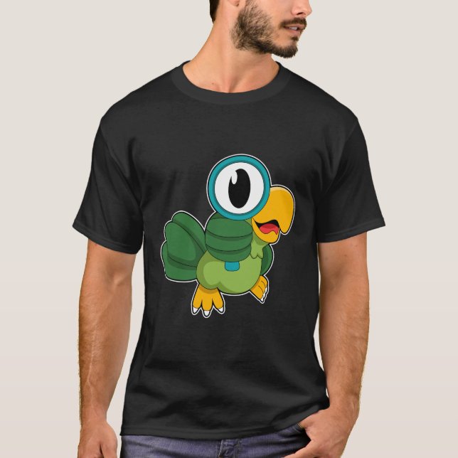 T-shirt Perroquet avec verre de nivellement (Devant)