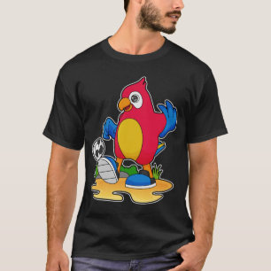 T-shirt Perroquet comme joueur de football avec Soccer