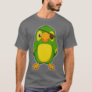 T-shirt Perroquet comme pirate avec Eyepatch