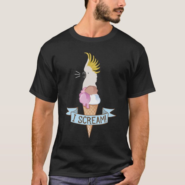 T-shirt Perroquet crêté de crème glacée de cacatoès de (Devant)