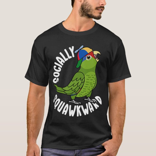 T-shirt Perroquet de la société I rouge mexicain à tête ro (Devant)