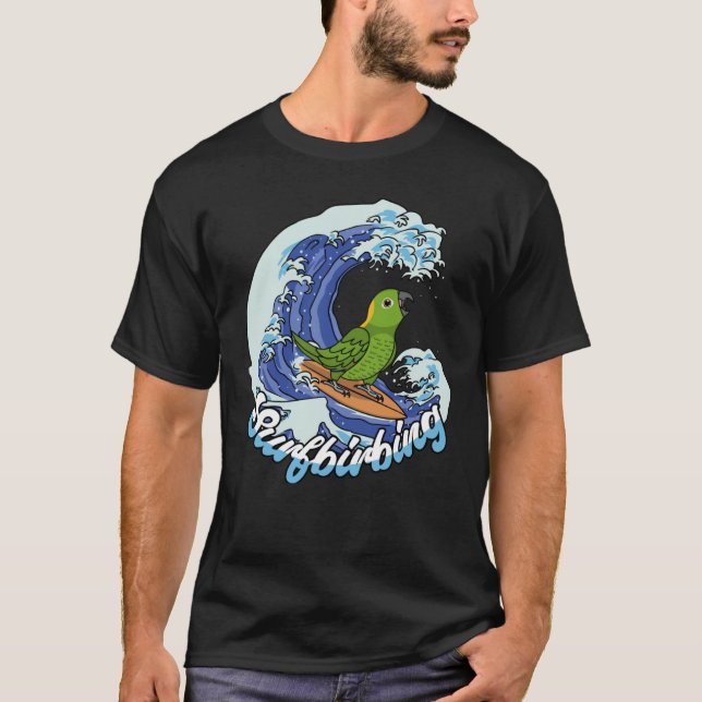 T-shirt Perroquet de surf I Jaune naptisé Amazon (Devant)