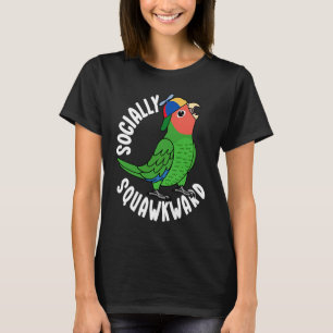 T-shirt Perroquet gaucher socialement I Rosy face Green Lo