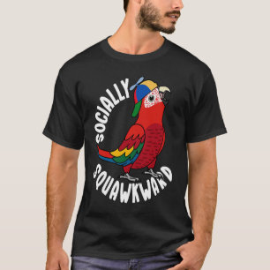 T-shirt Perroquet gaucher socialement I Scarlet Macaw