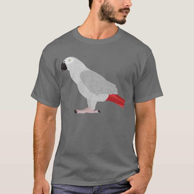 T-shirt Perroquet gris d'Afrique (Devant)