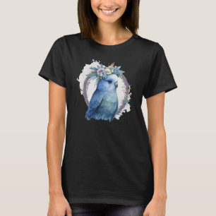 T-shirt Perroquet joli aquarelle Perruche Oiseau Couronne