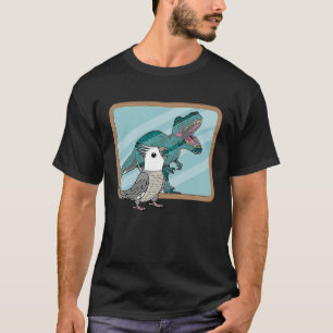 T-shirt Perroquet & Rex Réflexion I Cockatoo gris à face b