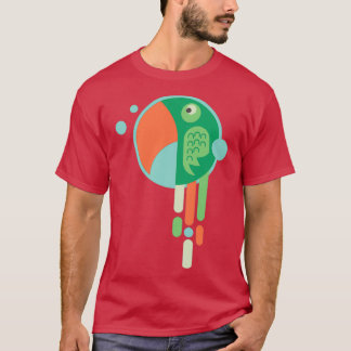 T-shirt perroquet vert 3