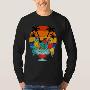 T-shirt Perroquets Boire Hawaïen Vacances coucher de solei