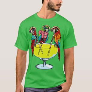 T-shirt Perroquets Boire Margarita Hawaiian Vacation Birds