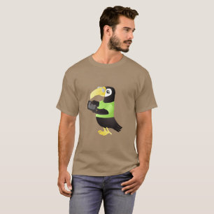 T-shirt Perroquets colorés de toucan en jaune rouge vert