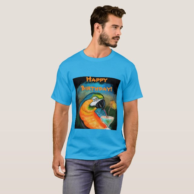 T-shirt Perroquets de Fête (Devant entier)
