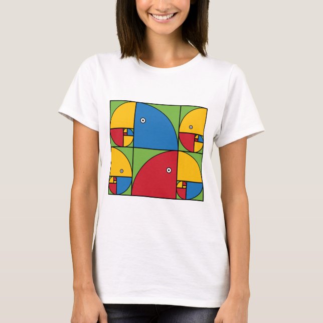 T-shirt Perroquets de Fibonacci (Devant)