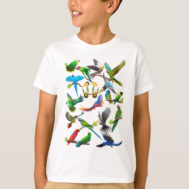 T-shirt Perroquets en abondance (Devant)