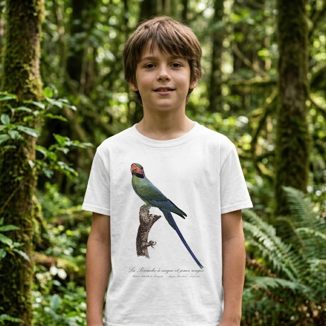 T-shirt Perruche à longue queue, Psittacula Longicauda (Long-Tailed Parakeet, Psittacula Longicauda. Boy Basic White T-Shirt)