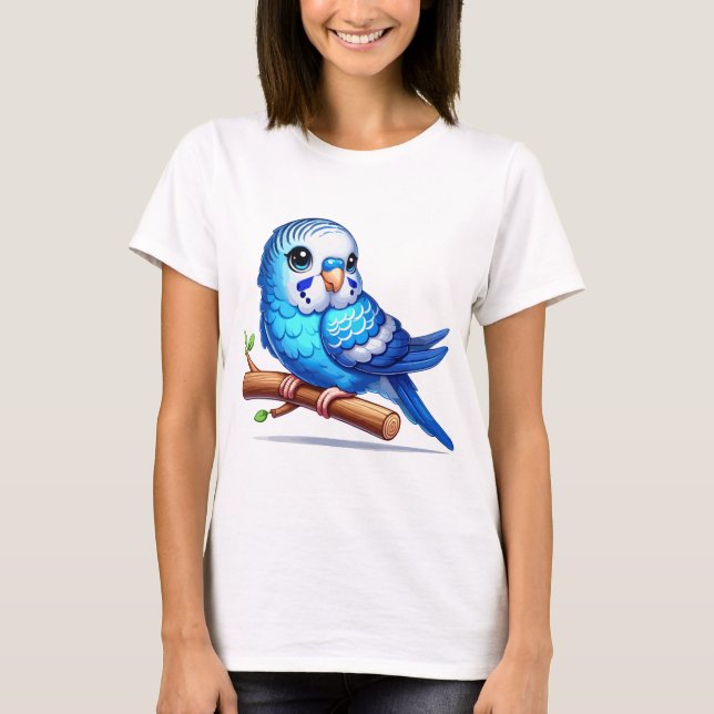 T-shirt Perruche bleue (Devant)
